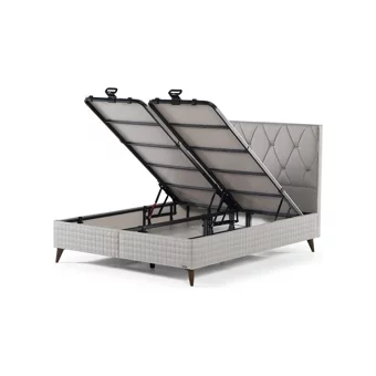 Armis Samoa 200 x 200 cm Başlıksız Çift Kişilik Sandıklı Baza Vizon