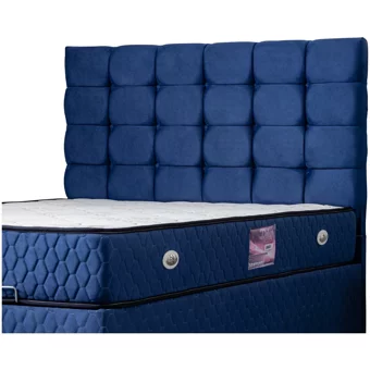 Setay Duke 200 x 160 cm Ayrılabilen Başlıklı Çift Kişilik Sandıklı Baza Seti Lacivert