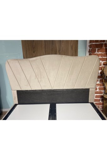 Canpolat Pazarlama Arpi 150 x 200 cm Ayrılabilen Başlıklı Çift Kişilik Sandıklı Baza Seti Krem
