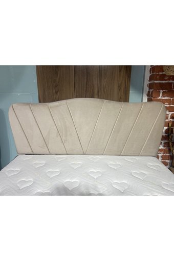 Canpolat Pazarlama Arpi 150 x 200 cm Ayrılabilen Başlıklı Çift Kişilik Sandıklı Baza Seti Krem