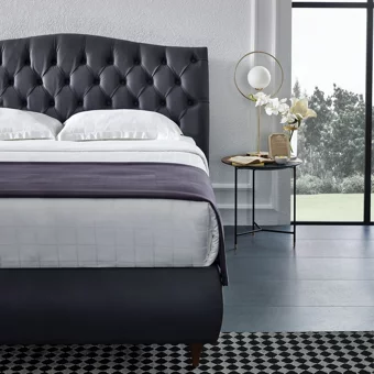 Yataş Sidney 160 x 200 cm Başlıklı Çift Kişilik Sandıklı Baza Seti Gri