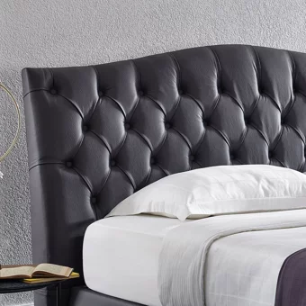 Yataş Sidney 160 x 200 cm Başlıklı Çift Kişilik Sandıklı Baza Seti Gri