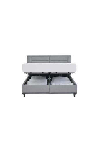 Yataş Fresh Sense 100 x 200 cm Başlıklı Çift Kişilik Sandıklı Baza Seti Gri