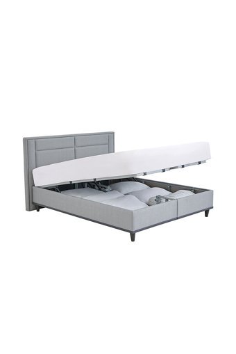 Yataş Fresh Sense 100 x 200 cm Başlıklı Çift Kişilik Sandıklı Baza Seti Gri