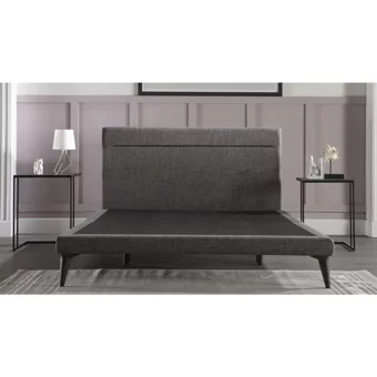 Bellona Flexy 150 x 200 cm Başlıklı Çift Kişilik Baza Seti Gri