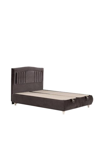 Mobilya Dükkanım Kayra 180 x 200 cm Ayrılabilen Yataklı Başlıklı Çift Kişilik Sandıklı Baza Seti Kahve