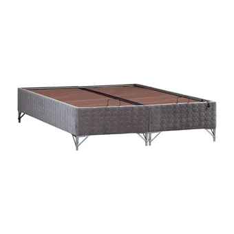 Weltew Home Concord 160 x 200 cm Ayrılabilen Başlıksız Çift Kişilik Sandıklı Baza Gri