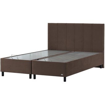 İpek Mobilya Alto 140 x 200 cm Ayrılabilen Yataklı Başlıklı Çift Kişilik Sandıklı Baza Seti Kahverengi