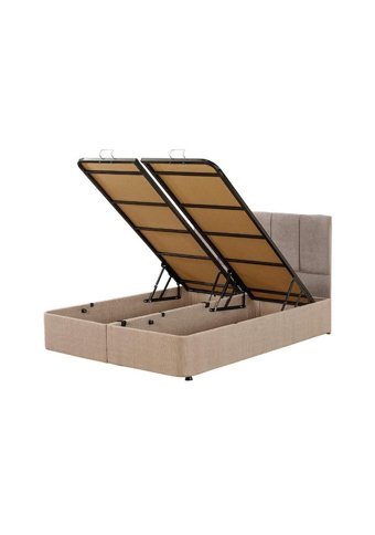 Mobilya Dükkanım Eko 150 x 200 cm Ayrılabilen Başlıklı Çift Kişilik Sandıklı Baza Seti Eflatun