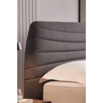 Enza Home Cordell 160 x 200 cm Ayrılabilen Başlıklı Çift Kişilik Sandıklı Baza Seti Gri