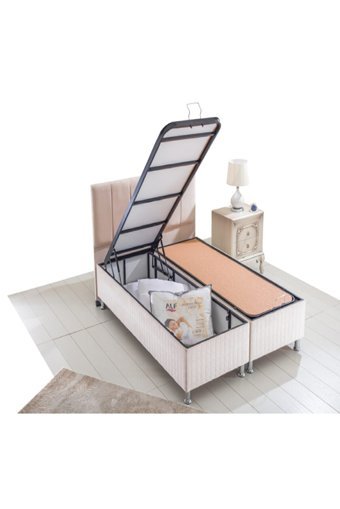 Alf Cyristal Plus 160 x 200 cm Ayrılabilen Başlıklı Çift Kişilik Sandıklı Baza Seti Kahverengi