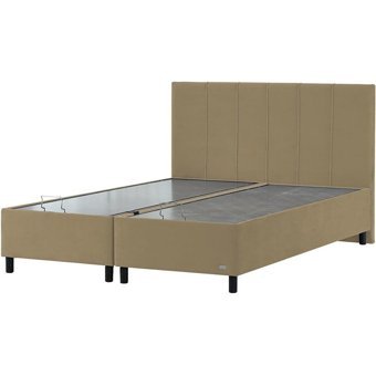 İpek Mobilya Alto 150 x 200 cm Ayrılabilen Yataklı Başlıklı Çift Kişilik Sandıklı Baza Seti Bej