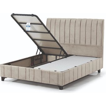 Armis Alegra 180 x 200 cm Başlıksız Çift Kişilik Sandıklı Baza Vizon