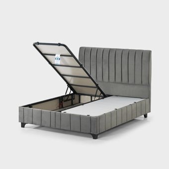 Armis Alegra 200 x 200 cm Başlıksız Çift Kişilik Sandıklı Baza Antrasit