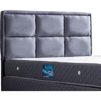 Setay Orthosoft 200 x 160 cm Ayrılabilen Yataklı Başlıklı Çift Kişilik Sandıklı Baza Seti Açık Mavi