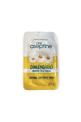 Cire Aseptine Dinlendirici Papatya Özlü Nemlendiricili Kağıt Yüz Maskesi