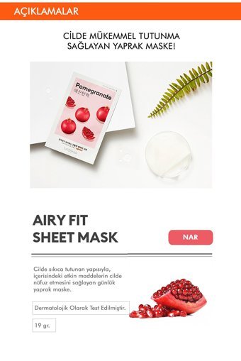Missha Airy Fit Nemlendiricili Kağıt Yüz Maskesi