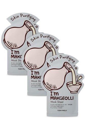 Tonymoly I'M Real Pirinç Şarabı Alkolsüz Nemlendiricili Kağıt Yüz Maskesi 3x21 gr