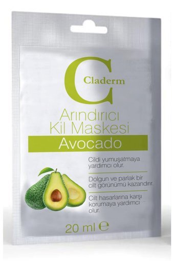 Claderm Avocado Killi Nemlendiricili Krem Yüz Maskesi 20 ml