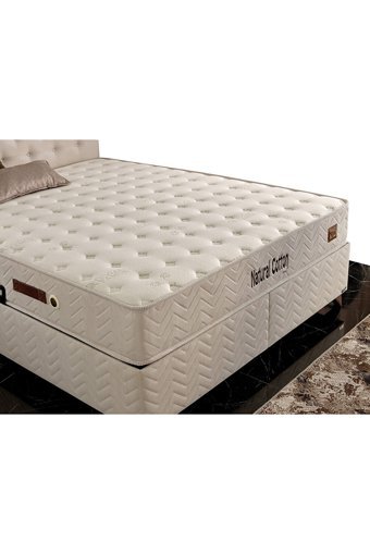 İmaj Natural Cotton 140 x 190 cm Başlıksız Çift Kişilik Sandıklı Baza Ekru