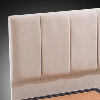 Alf Cyristal Plus 140 x 190 cm Ayrılabilen Başlıklı Çift Kişilik Sandıklı Baza Seti Krem