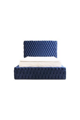 Lotus Yatak 100 x 200 cm Çekmeceli Başlıklı Çift Kişilik Sandıklı Baza Lacivert