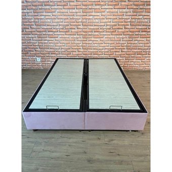 İpek Mobilya Manolya 140 x 190 cm Başlıksız Çift Kişilik Sandıklı Baza Pembe