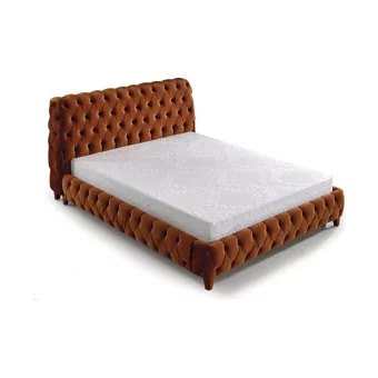 Md Sultan 180 x 200 cm Ayrılabilen Yataklı Başlıklı Çift Kişilik Sandıklı Baza Seti Kiremit