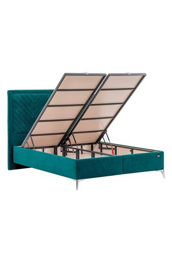Weltew Yatak Platinium Care 160 x 200 cm Ayrılabilen Başlıklı Çift Kişilik Sandıklı Baza Seti Turkuaz