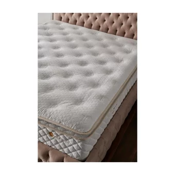 Mobilya Dükkanım King 160 x 200 cm Yataklı Başlıklı Çift Kişilik Sandıklı Baza Seti Pudra