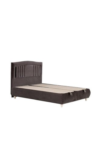Kayra 180 x 200 cm Ayrılabilen Başlıklı Çift Kişilik Sandıklı Baza Seti Siyah