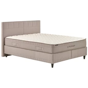Yataş Supreme Sleep 140 x 190 cm Yataklı Başlıklı Çift Kişilik Sandıklı Baza Seti Bej