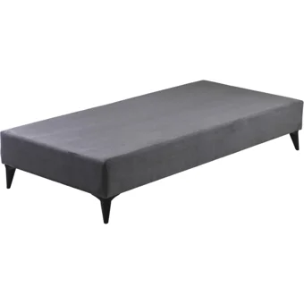 İpek Mobilya Ecostil 160 x 200 cm Başlıklı Çift Kişilik Baza Seti Gri