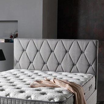 Armis Samoa 100 x 200 cm Yataklı Başlıklı Çift Kişilik Sandıklı Baza Seti Vizon