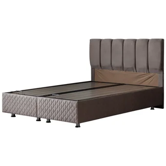 Setay Tetra 190 x 140 cm Ayrılabilen Yataklı Başlıklı Çift Kişilik Sandıklı Baza Seti Antrasit