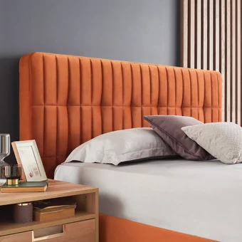 Enza Home Sona 160 x 200 cm Ayrılabilen Başlıklı Çift Kişilik Sandıklı Baza Seti Turuncu