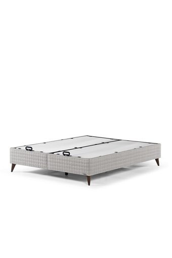 Armis Premium 150 x 200 cm Başlıksız Çift Kişilik Sandıklı Baza Beyaz