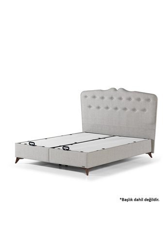Armis Premium 150 x 200 cm Başlıksız Çift Kişilik Sandıklı Baza Beyaz