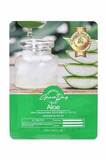 Grace Day Hassas Ciltler Için Selülöz Aloe Veralı Nemlendiricili Kağıt Yüz Maskesi