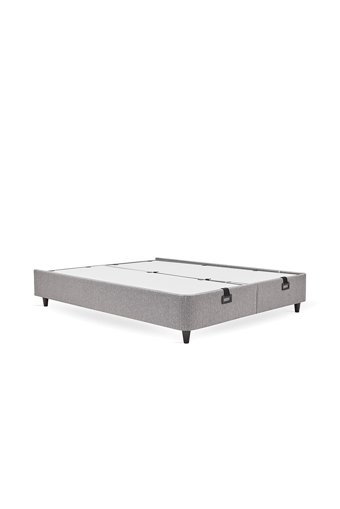 Yataş Canto 120 x 200 cm Başlıklı Çift Kişilik Sandıklı Baza Seti Gri