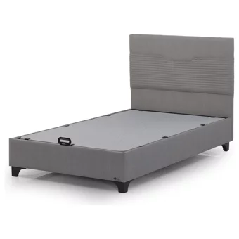 Armis Neon 200 x 200 cm Başlıksız Çift Kişilik Sandıklı Baza Gri