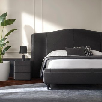 Yataş Bedding Camira 160 x 200 cm Yataklı Başlıklı Çift Kişilik Sandıklı Baza Seti Antrasit