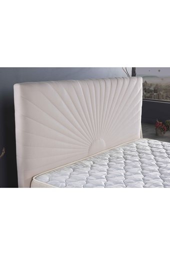 Flora Beddıng Yoga 150 x 200 cm Ayrılabilen Başlıklı Çift Kişilik Sandıklı Baza Seti Bej