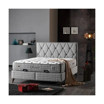 Armis Samoa 140 x 190 cm Yataklı Başlıklı Çift Kişilik Sandıklı Baza Seti Vizon