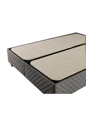 Trend 140 x 190 cm Ayrılabilen Başlıklı Çift Kişilik Sandıklı Baza Seti Gri