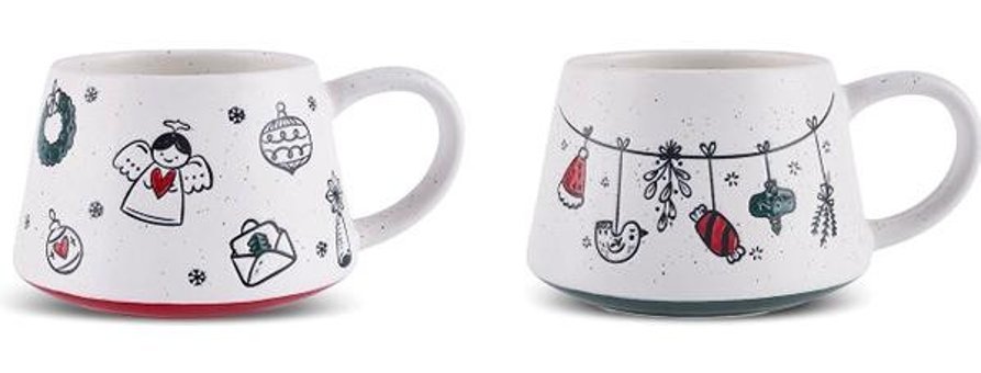 Karaca New Year Yılbaşı Symbol 2 Kişilik Kupa Seti 380 ml - Beyaz