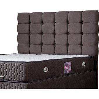 Setay Duke 140 x 190 cm Ayrılabilen Başlıklı Çift Kişilik Sandıklı Baza Seti Antrasit