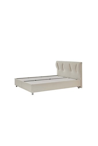 Yataş Bedding Linea 160 x 200 cm Başlıklı Çift Kişilik Sandıklı Baza Seti Krem