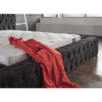 Niva Baza Black Pearl 140 x 200 cm Başlıklı Çift Kişilik Baza Seti Siyah