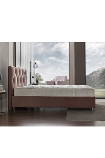 Yataş Bedding Arella 120 x 200 cm Başlıklı Çift Kişilik Sandıklı Baza Seti Vizon